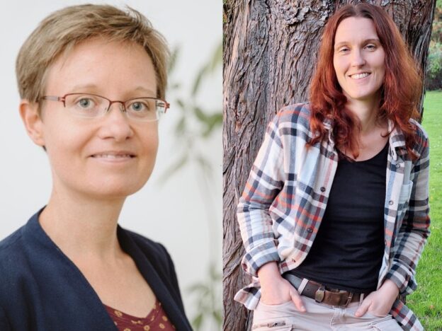 Porträtfotos der Interviewten, links: Meike Blatzheim, rechts: Jennifer M. Piel