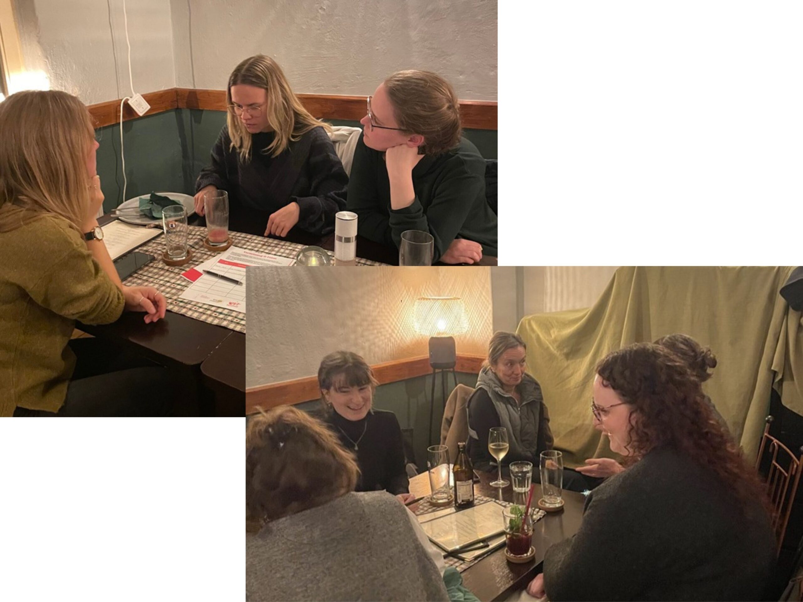 Teilnehmerinnen des Stammtischs in angeregten Gesprächen